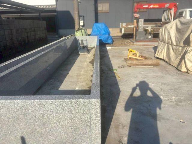 桑名市佛眼院　永代供養墓工事　㉛個別墓外柵設置